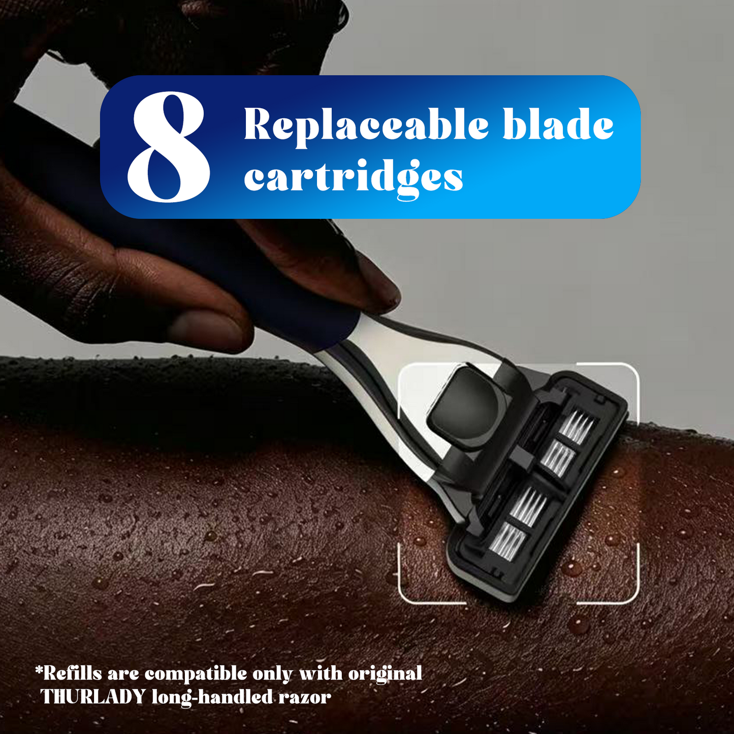 5-Blade Razor Refills, Only fits Basic Razor Handle, 8 Count