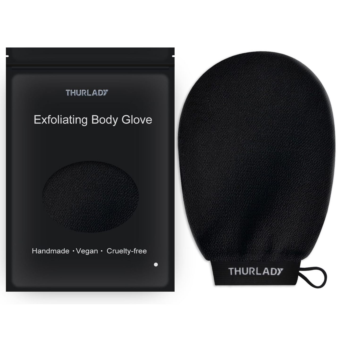 1 Pack Exfoliating Glove for Shower, Black