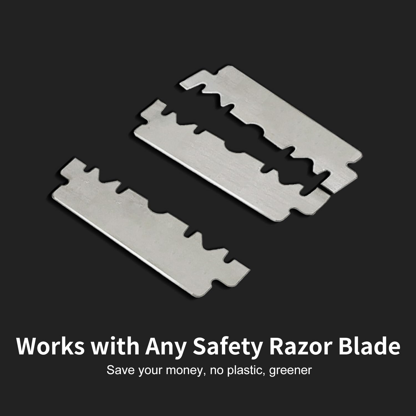 Stainless Steel Razor, 2-layer Single Edge Razor 3.0, Black