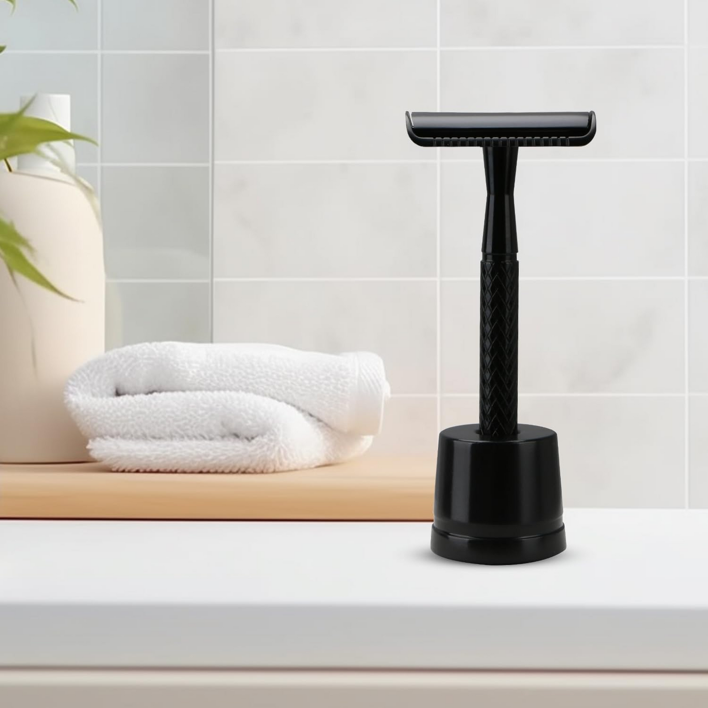 Safety Razor Stand, Safety Razor Holder (Matte Black)