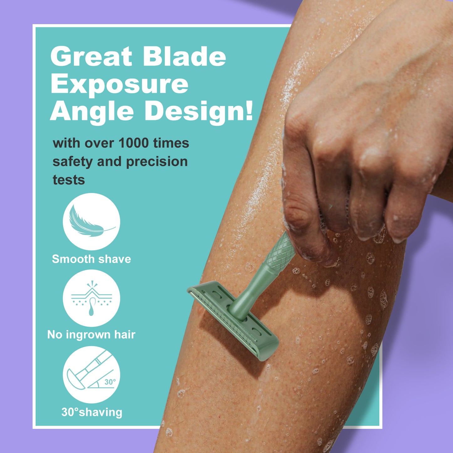 Forest Green Single Blade Double Edge Safety Razor