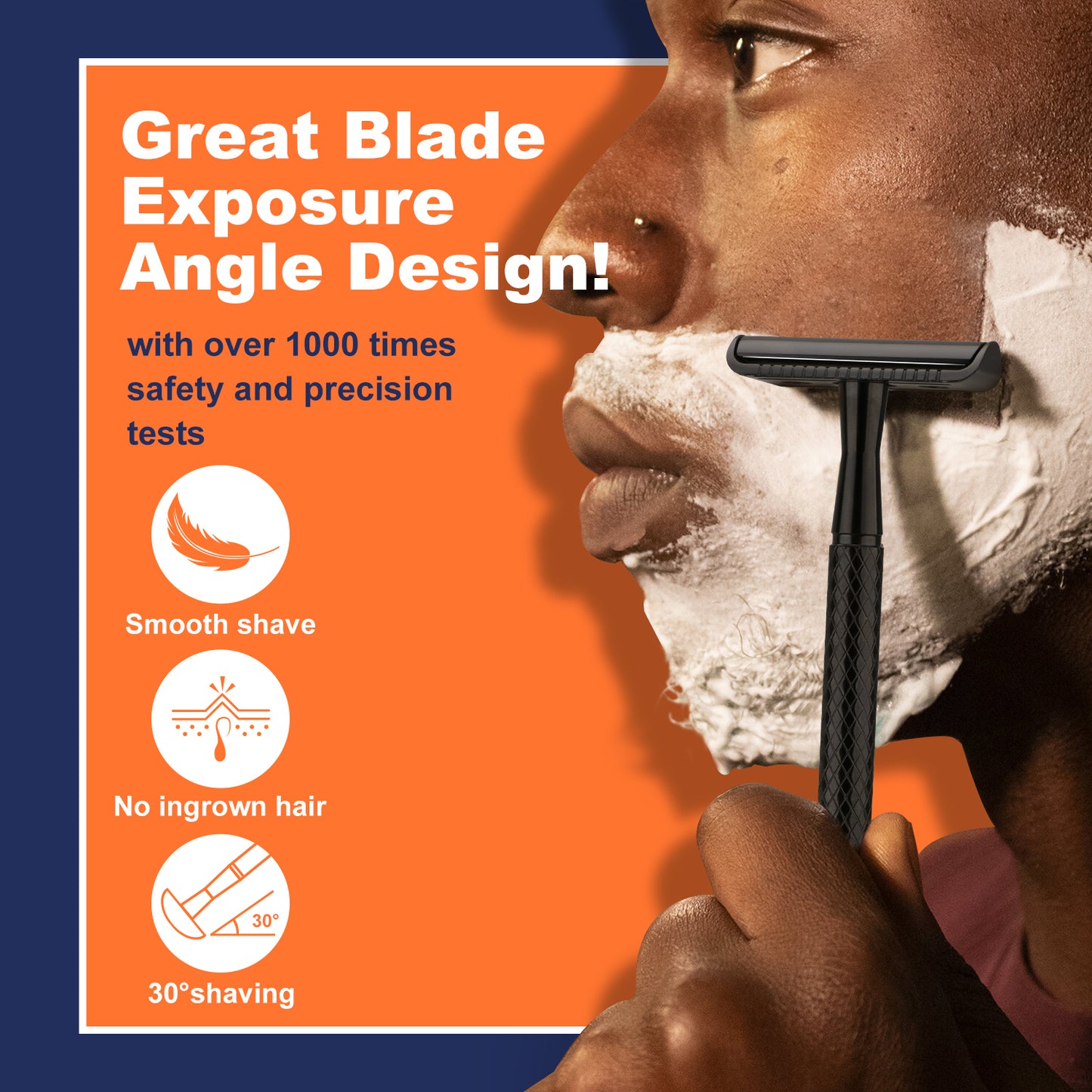 Matte Black Single Blade Double Edge Safety Razor