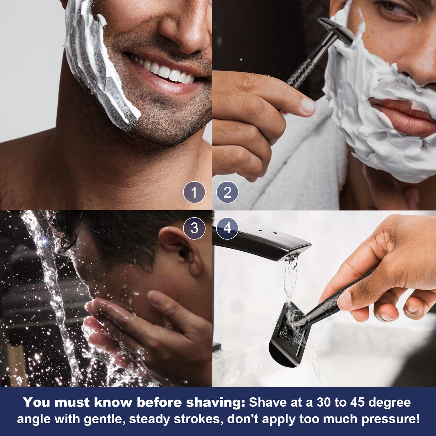 Gun Black Single Blade Double Edge Safety Razor