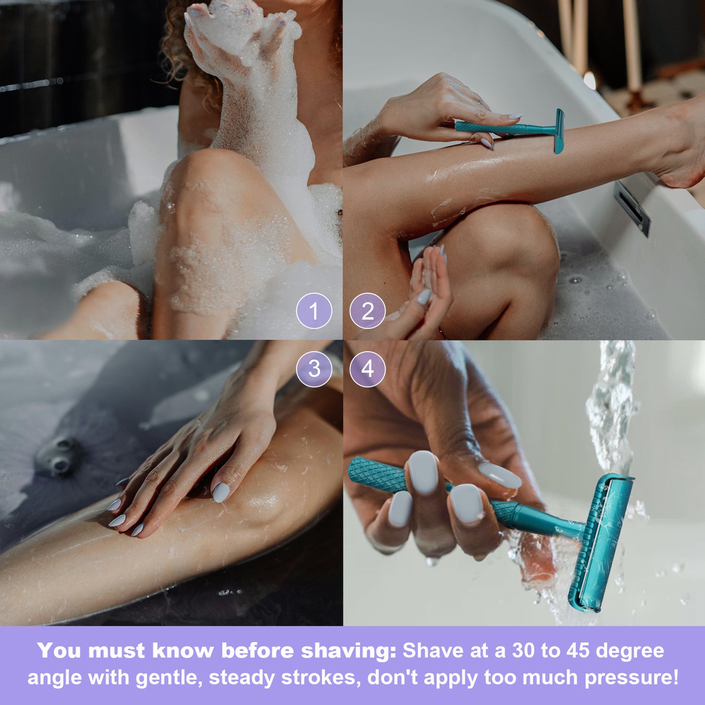 Teal Blue Single Blade Double Edge Safety Razor