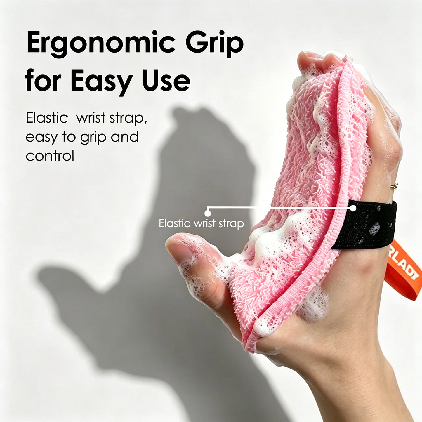Exfoliating Body Scrubber, Rough Body Scrubber Exfoliator, 2 Pack, Pink