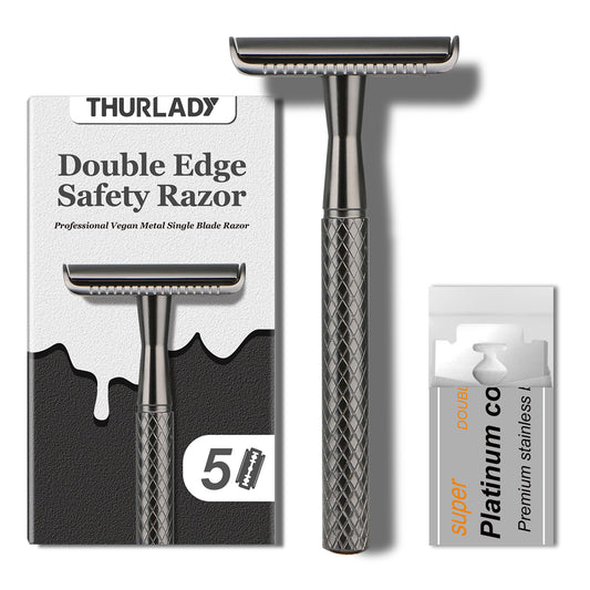 Gun Black Single Blade Double Edge Safety Razor