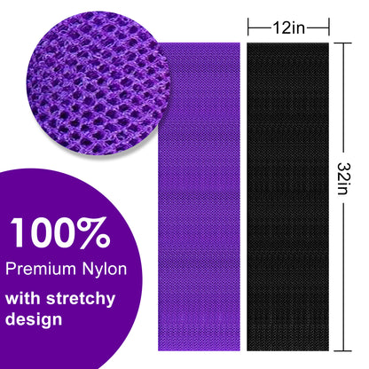 African Bath Sponge, Exfoliating Body Back Scrubber for All Skin Types, Purple & Black