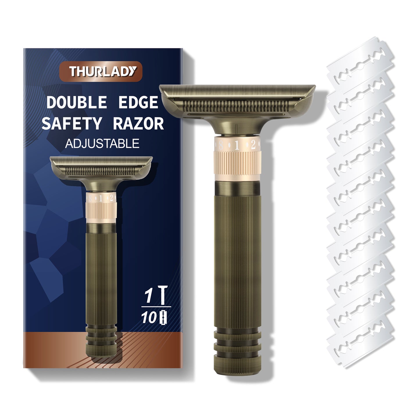 Copper - Adjustable Single Blade Double Edge Safety Razor