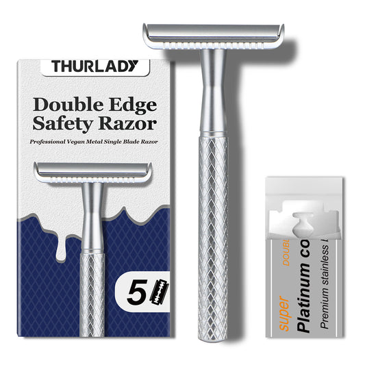 Matte Silver Single Blade Double Edge Safety Razor