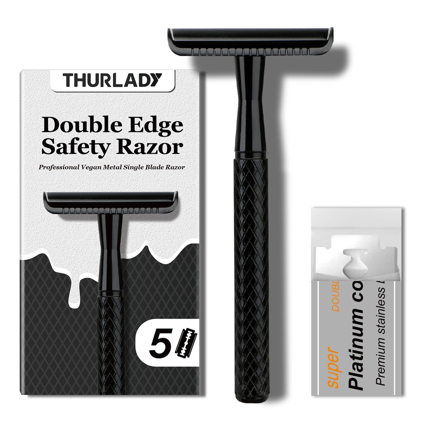 Matte Black Single Blade Double Edge Safety Razor