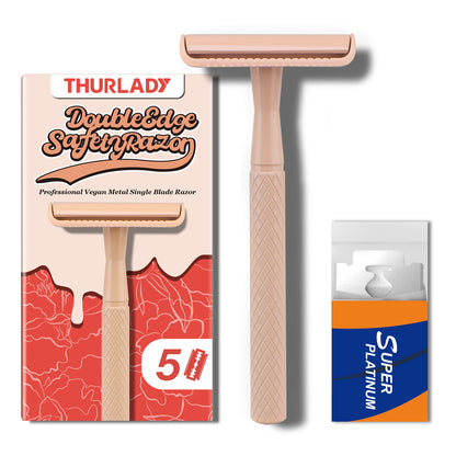 Beige Single Blade Double Edge Safety Razor