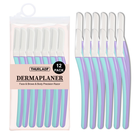 Dermaplane Razor for Women Face (12 Count, Wisteria)