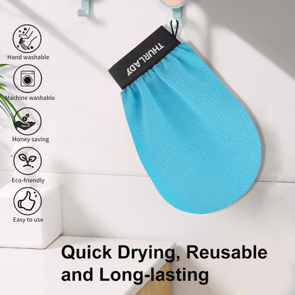 1 Pack Exfoliating Glove for Shower, Blue