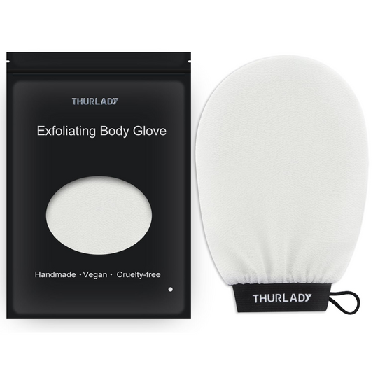 1 Pack Exfoliating Glove for Shower, White