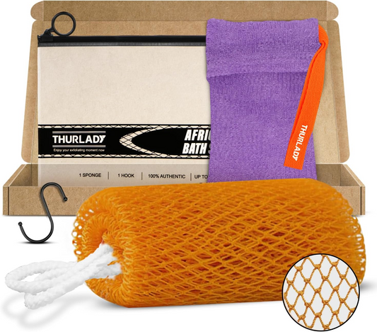 1 Pack African Net Bath Sponge, Bronze