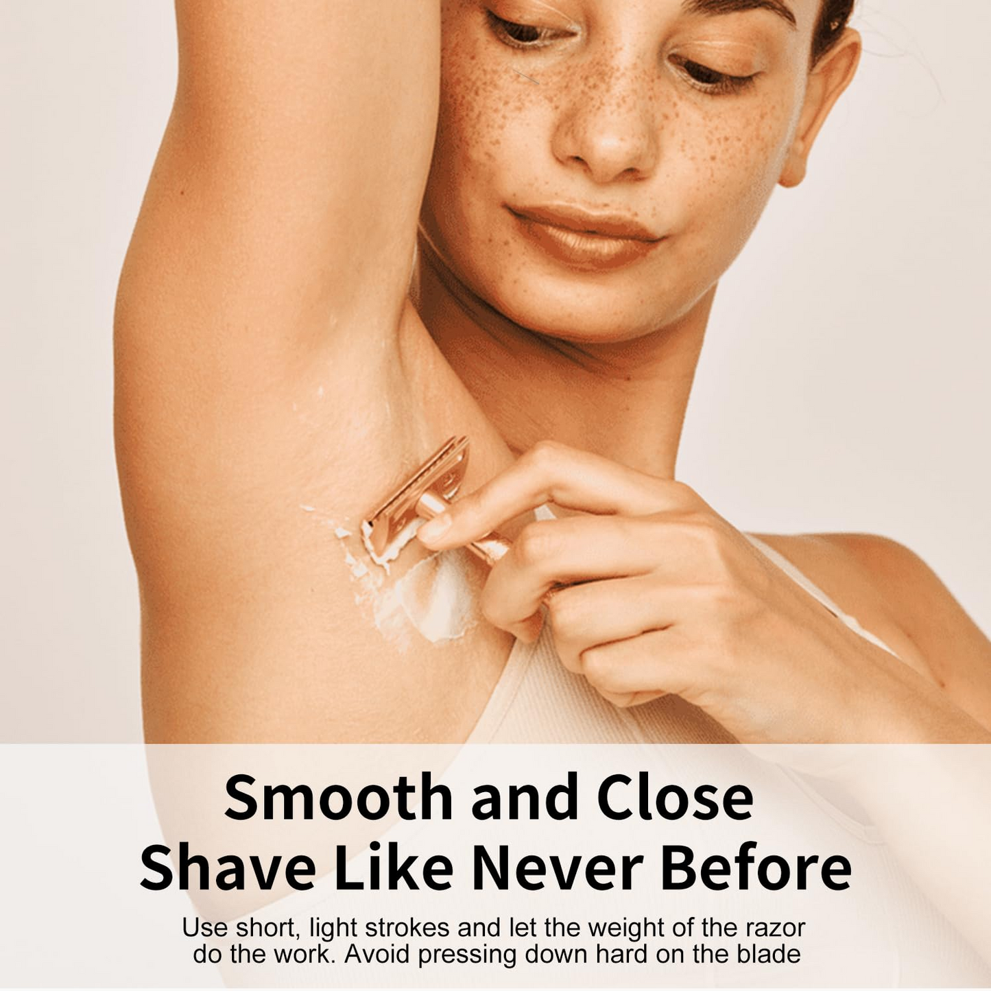 Single & Double Edge Safety Razor with Stand, Rose Gold
