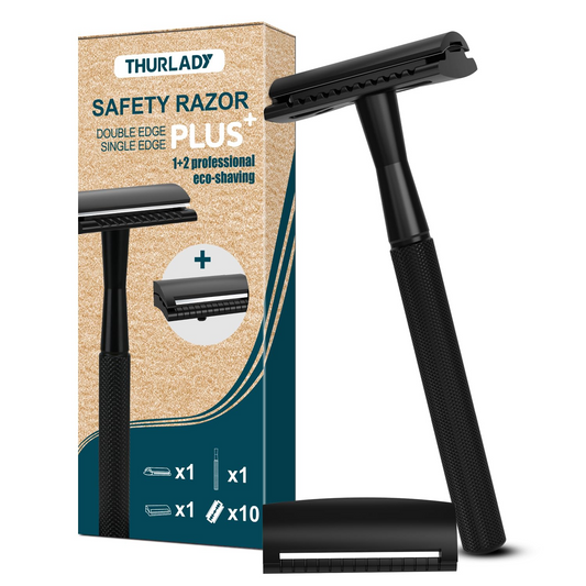 Single & Double Edge Safety Razor, Black