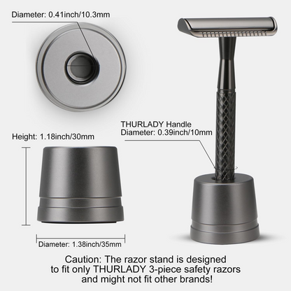 Safety Razor Stand, Safety Razor Holder (Gun Black)