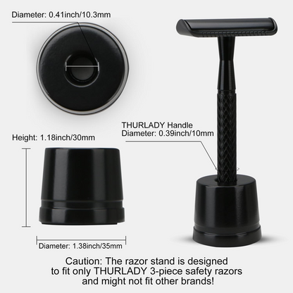 Safety Razor Stand, Safety Razor Holder (Matte Black)