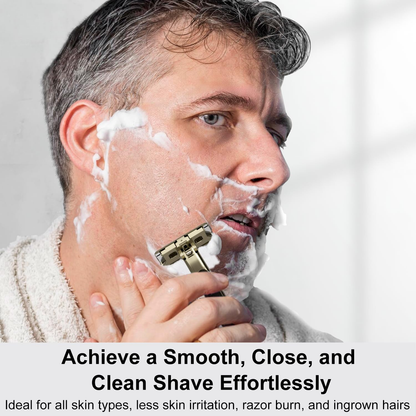 Stainless Steel Razor, 2-layer Single Edge Razor 3.0, Bronze