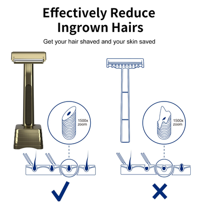 Stainless Steel Razor, 2-layer Single Edge Razor 3.0, Bronze