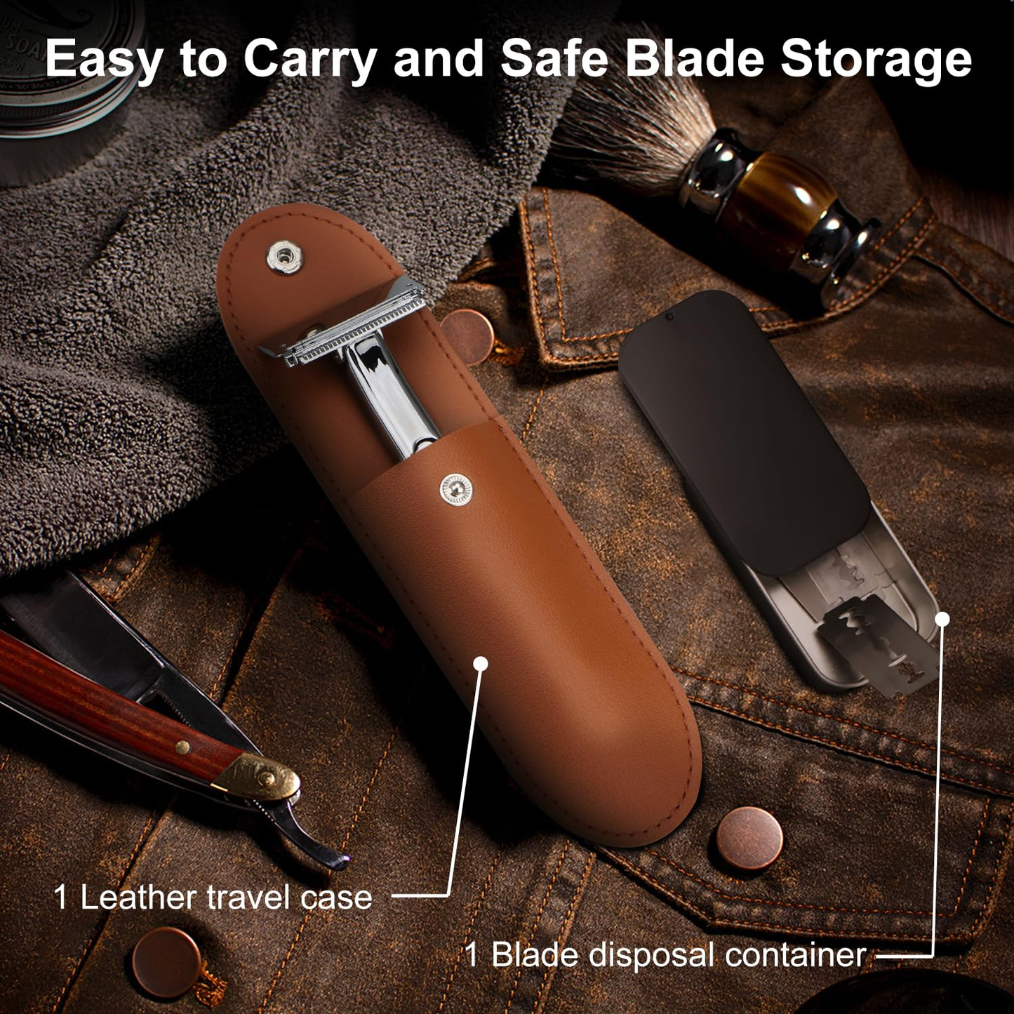 Stainless Steel Razor, 2-layer Single Edge Razor 3.0, Silver