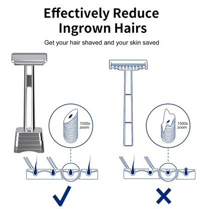 Stainless Steel Razor, 2-layer Single Edge Razor 3.0, Silver