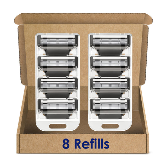 5-Blade Razor Refills, Only fits Basic Razor Handle, 8 Count