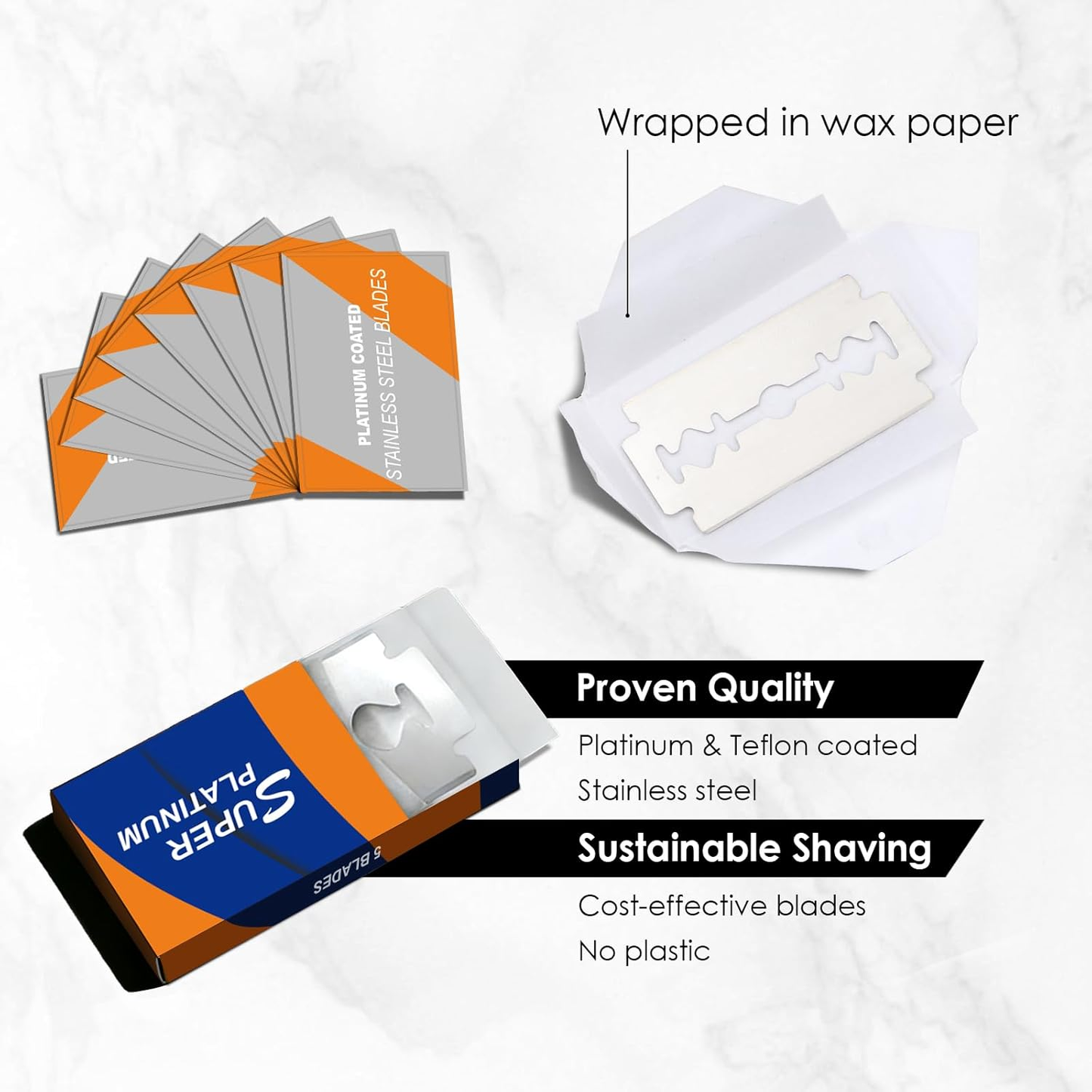 Single Blade Razors for Men, Shaving Kit