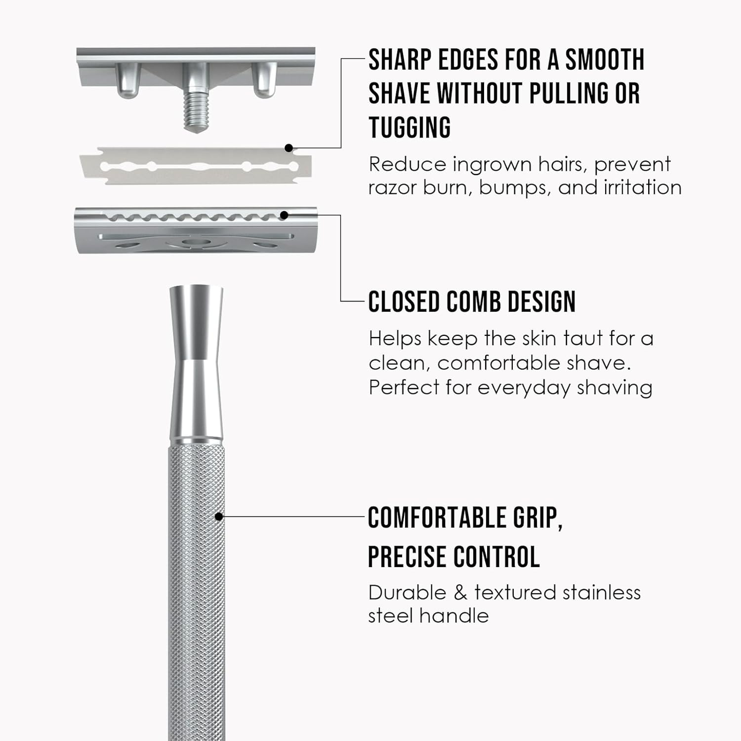 Shaving Kit Gifts for Men, Single Blade Safety Razor Kit