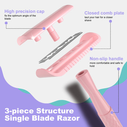 Cherry Pink Single Blade Double Edge Safety Razor