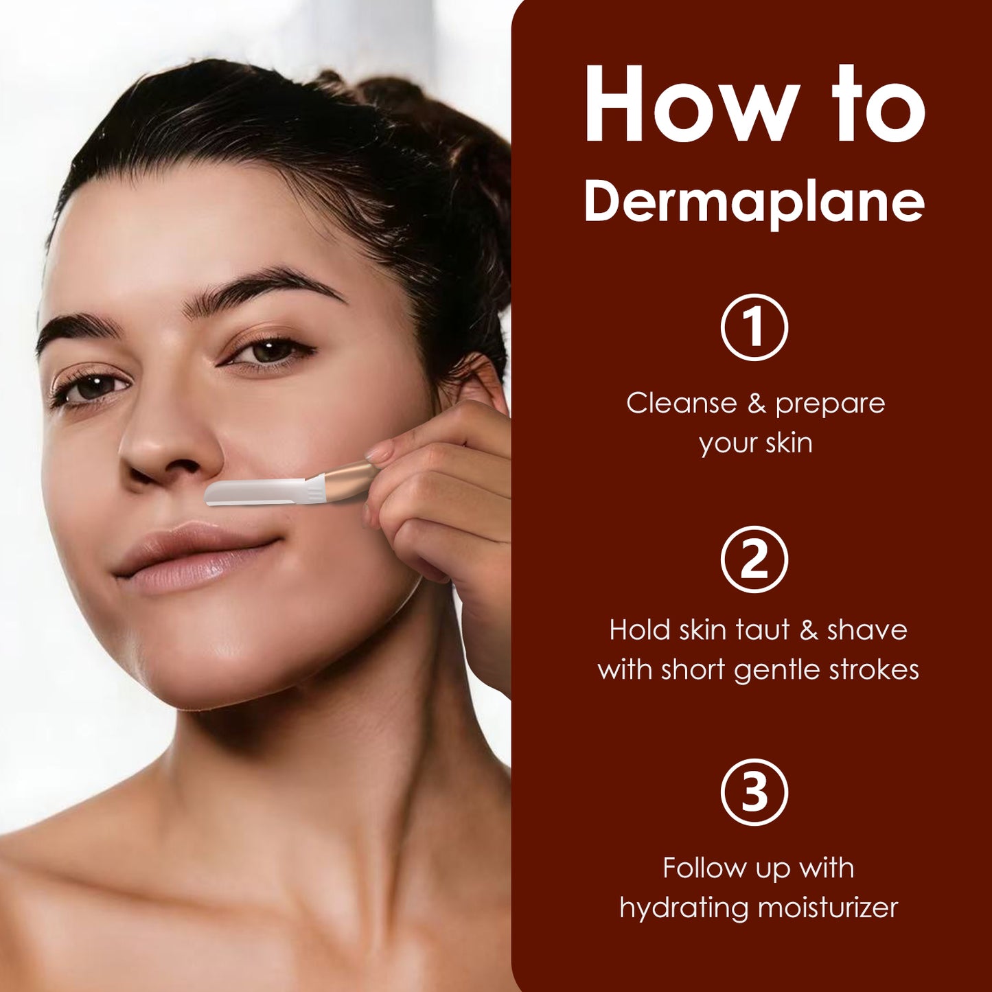 Dermaplane Razor, Metal with Silicone, 3 Pack