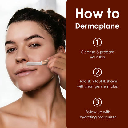 Dermaplane Razor, Metal with Silicone, 3 Pack