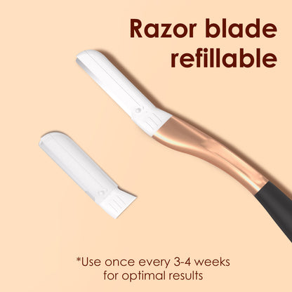 Dermaplane Razor, Metal with Silicone, 3 Pack