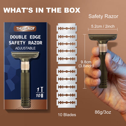 Copper - Adjustable Single Blade Double Edge Safety Razor