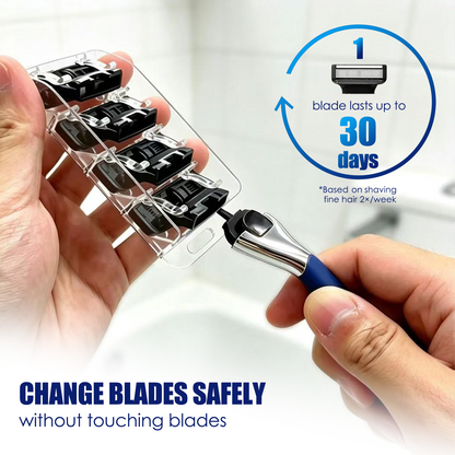 5-Blade Basic Razors for Women and Men, 1 Razor Handle, 9 Razor Cartridges & Shower Hook