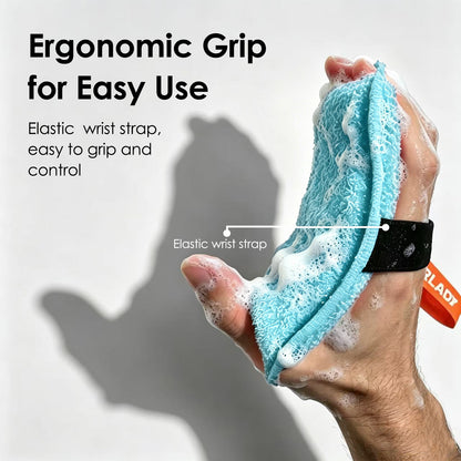 Exfoliating Body Scrubber, Rough Body Scrubber Exfoliator, 2 Pack, Blue