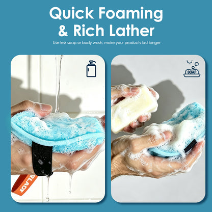 Exfoliating Body Scrubber, Rough Body Scrubber Exfoliator, 2 Pack, Blue