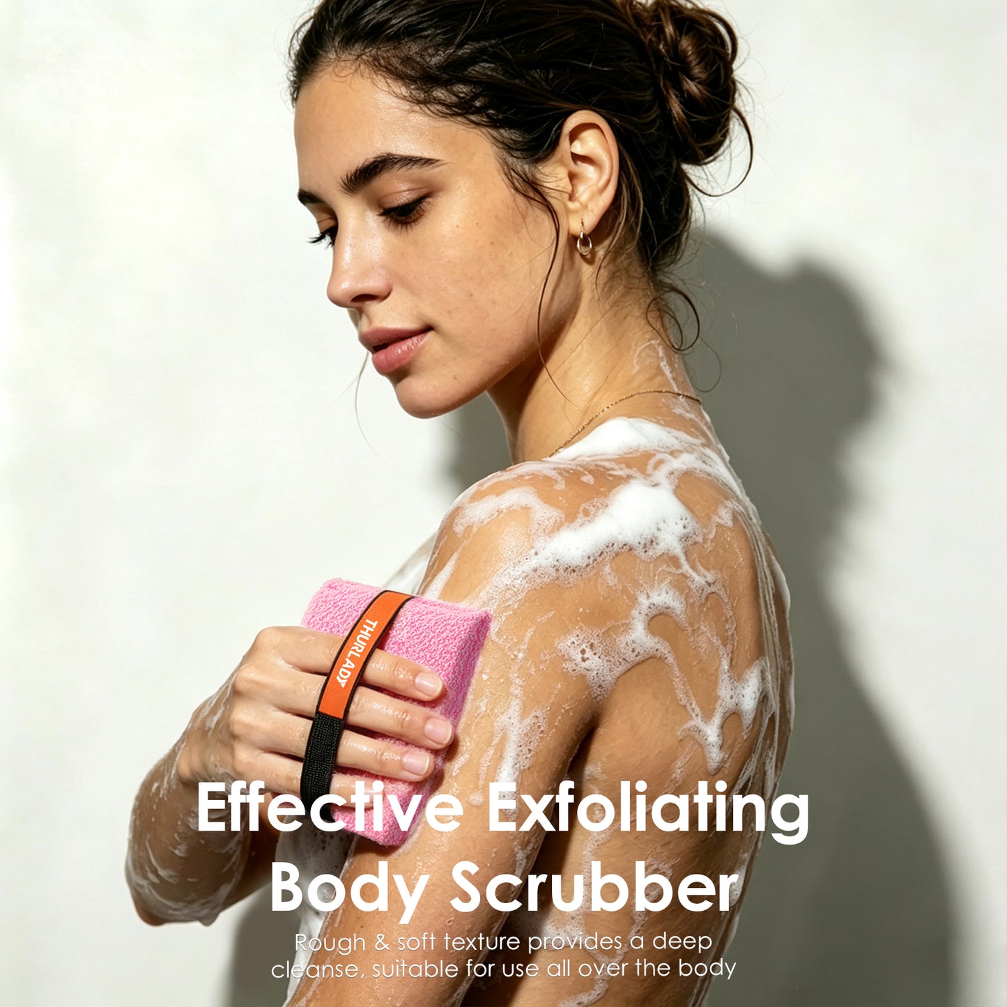 Exfoliating Body Scrubber, Rough Body Scrubber Exfoliator, 2 Pack, Pink