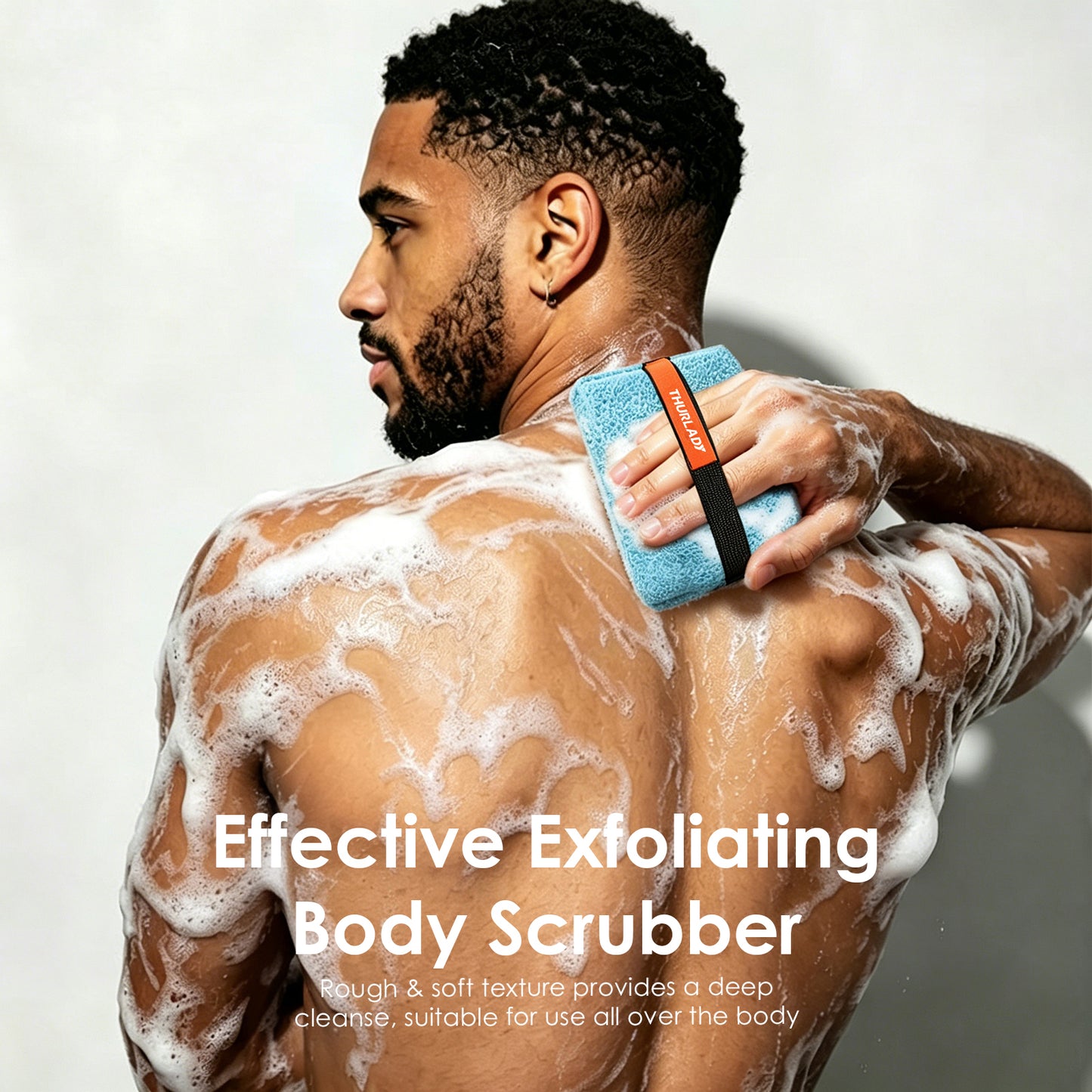 Exfoliating Body Scrubber, Rough Body Scrubber Exfoliator, 2 Pack, Blue