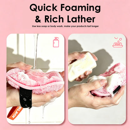 Exfoliating Body Scrubber, Rough Body Scrubber Exfoliator, 2 Pack, Pink