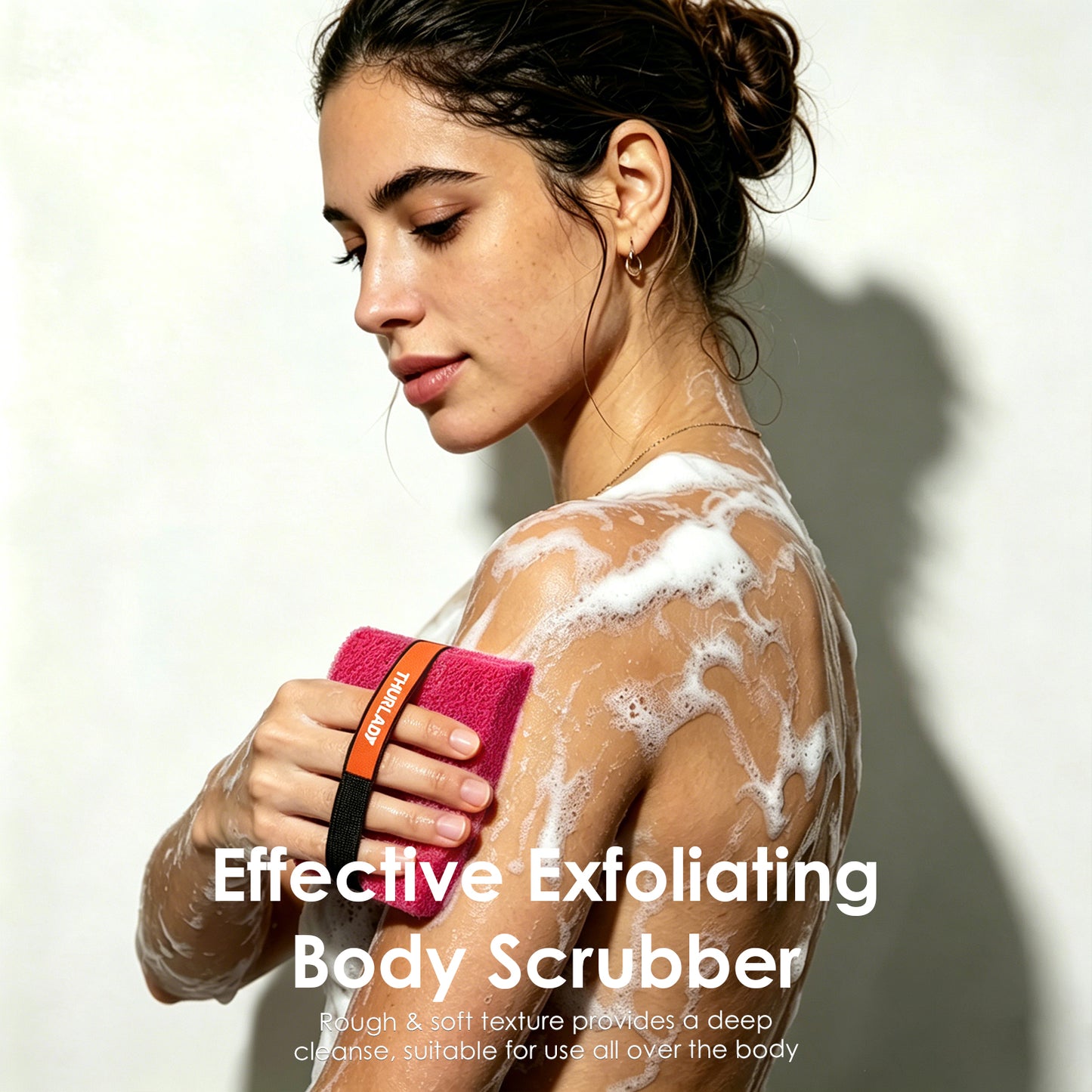 Exfoliating Body Scrubber, Rough Body Scrubber Exfoliator, 2 Pack, Rose