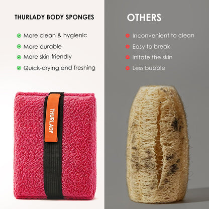 Exfoliating Body Scrubber, Rough Body Scrubber Exfoliator, 2 Pack, Rose