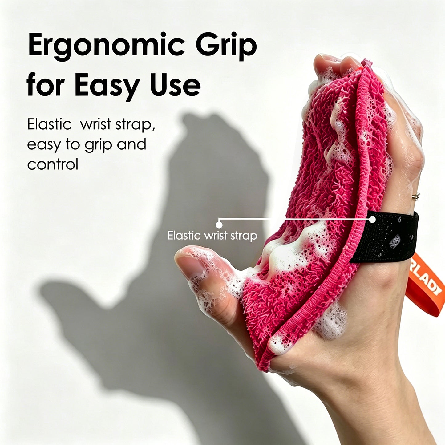 Exfoliating Body Scrubber, Rough Body Scrubber Exfoliator, 2 Pack, Rose