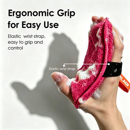 Exfoliating Body Scrubber, Rough Body Scrubber Exfoliator, 2 Pack, Rose