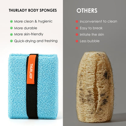 Exfoliating Body Scrubber, Rough Body Scrubber Exfoliator, 2 Pack, Blue