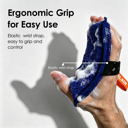 Exfoliating Body Scrubber, Rough Body Scrubber Exfoliator, 2 Pack, Blue & Navy
