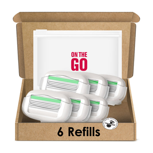 Travel Razor Refill Blades, 6 Count