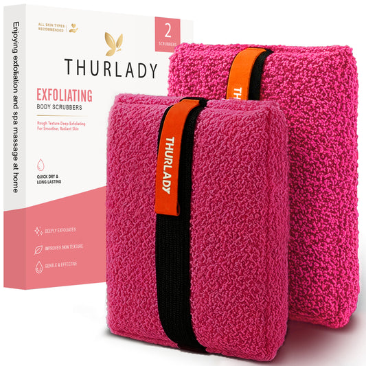 Exfoliating Body Scrubber, Rough Body Scrubber Exfoliator, 2 Pack, Rose