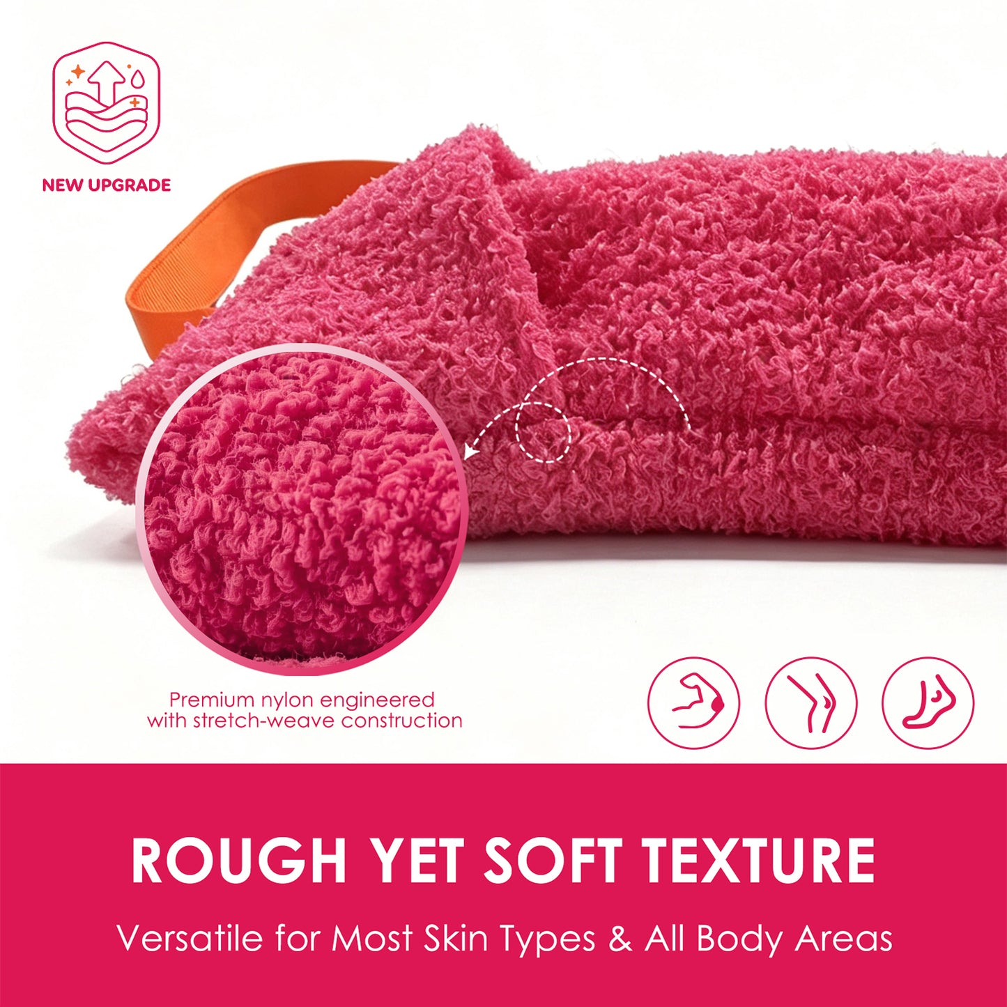 Exfoliating Soap Saver Bags for Deep Cleansing, 2 Pack, Rose